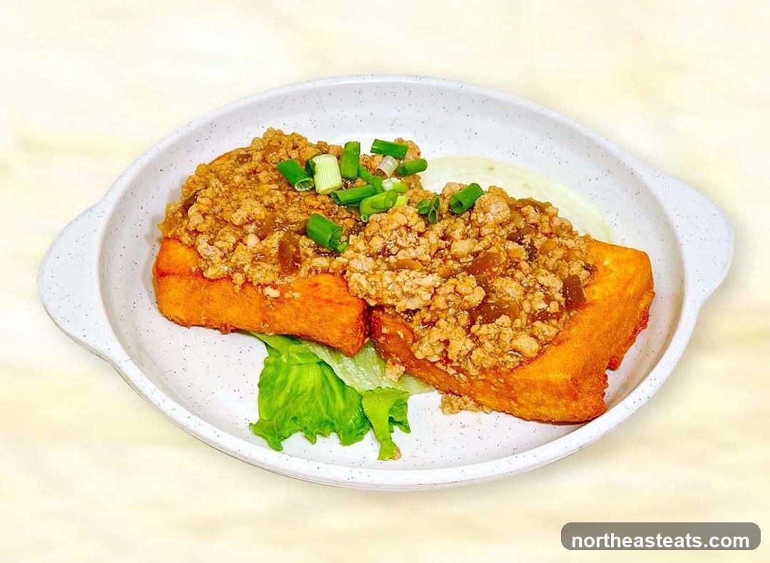 Fried Tofu with Minced Meat
