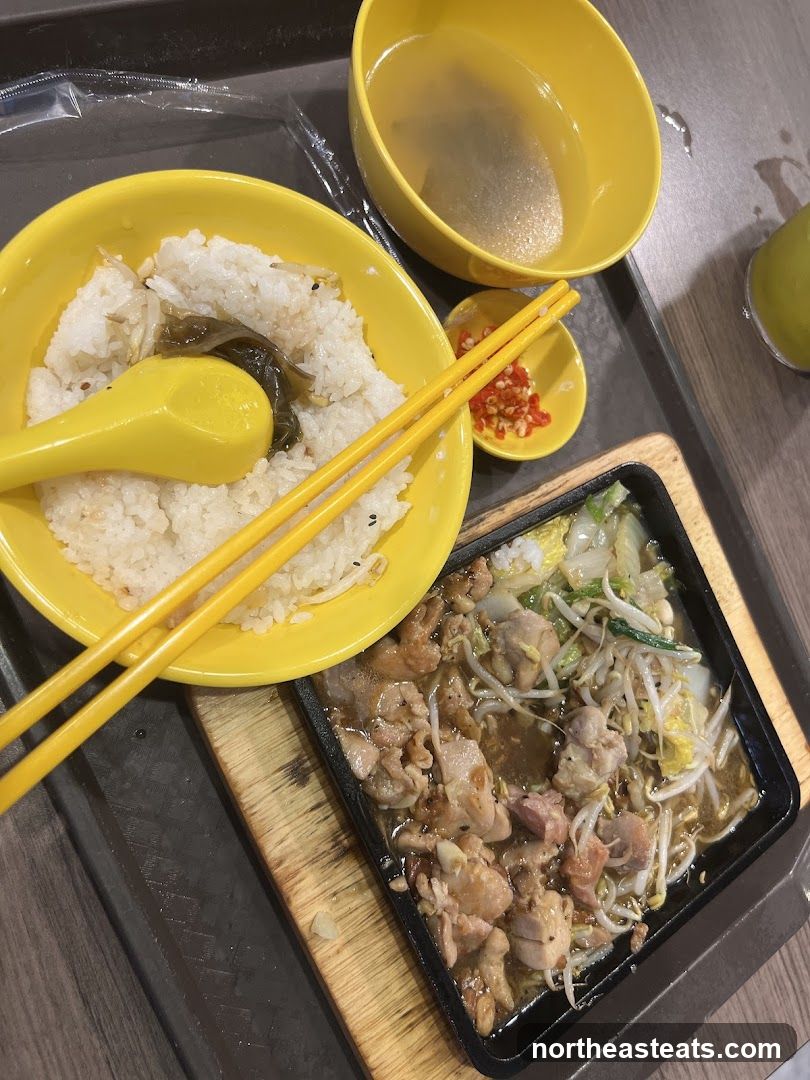 Sizzling Chicken and Rice Meal