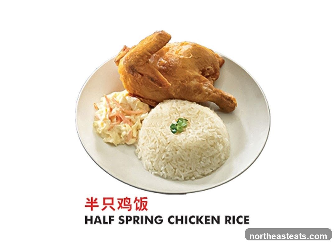 Half Spring Chicken Rice
