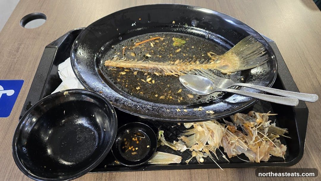 Leftover Fish Bones and Meal Remnants