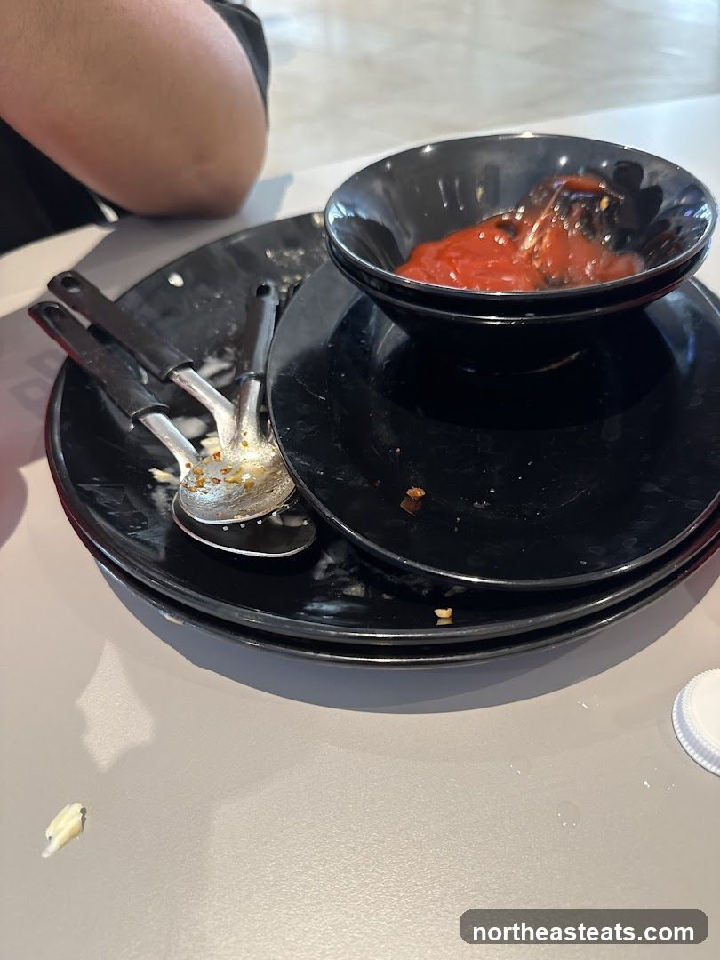 Dirty Plates with Ketchup