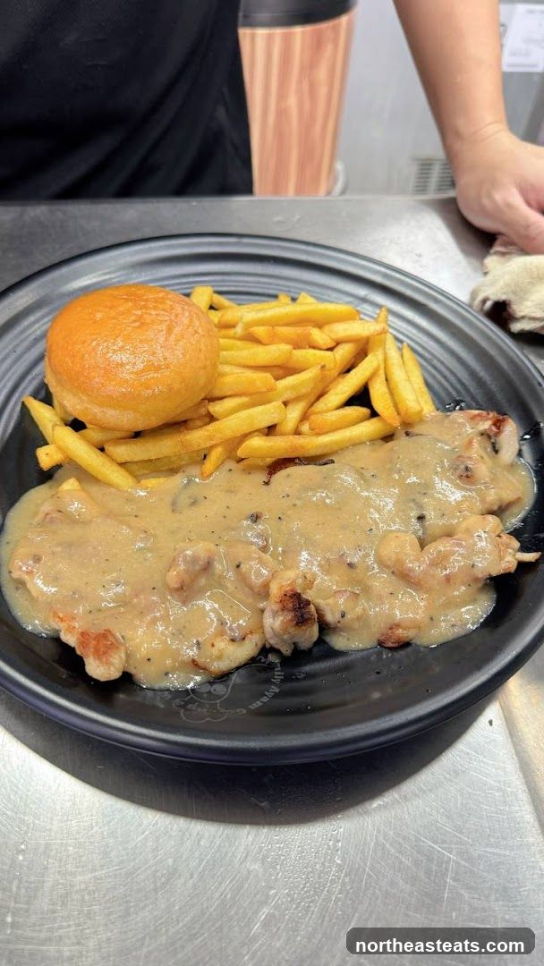 Chicken with Fries and Bun