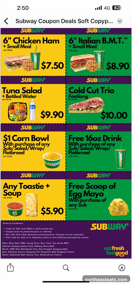 Subway Coupon Deals