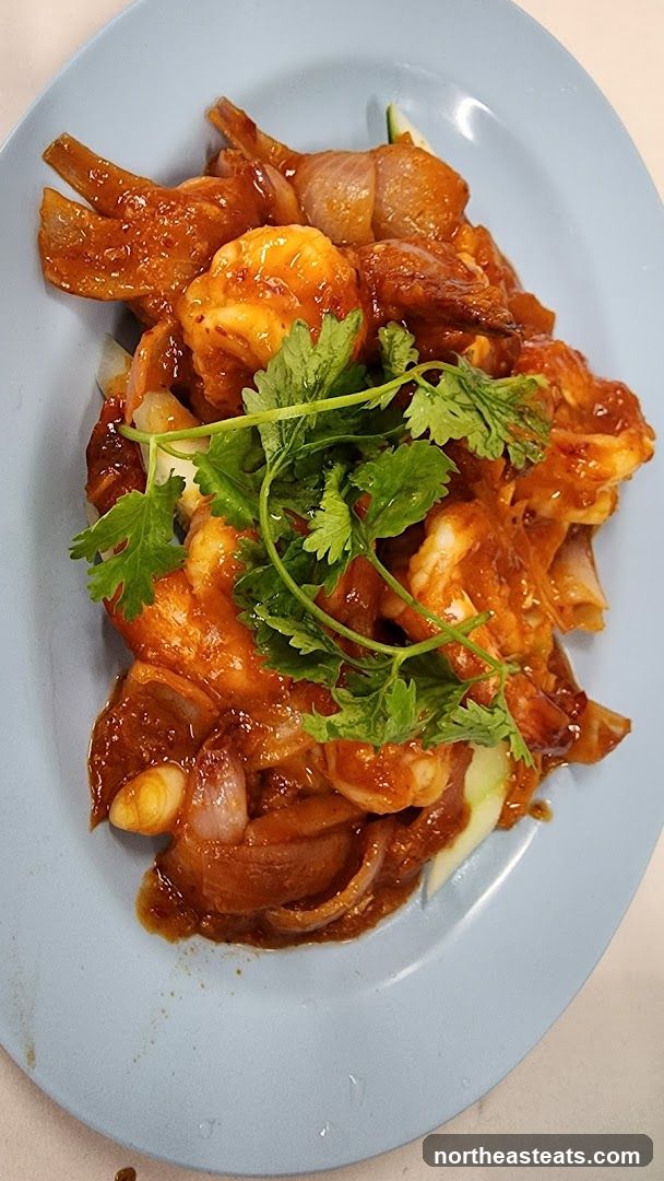 Shrimp with Onions