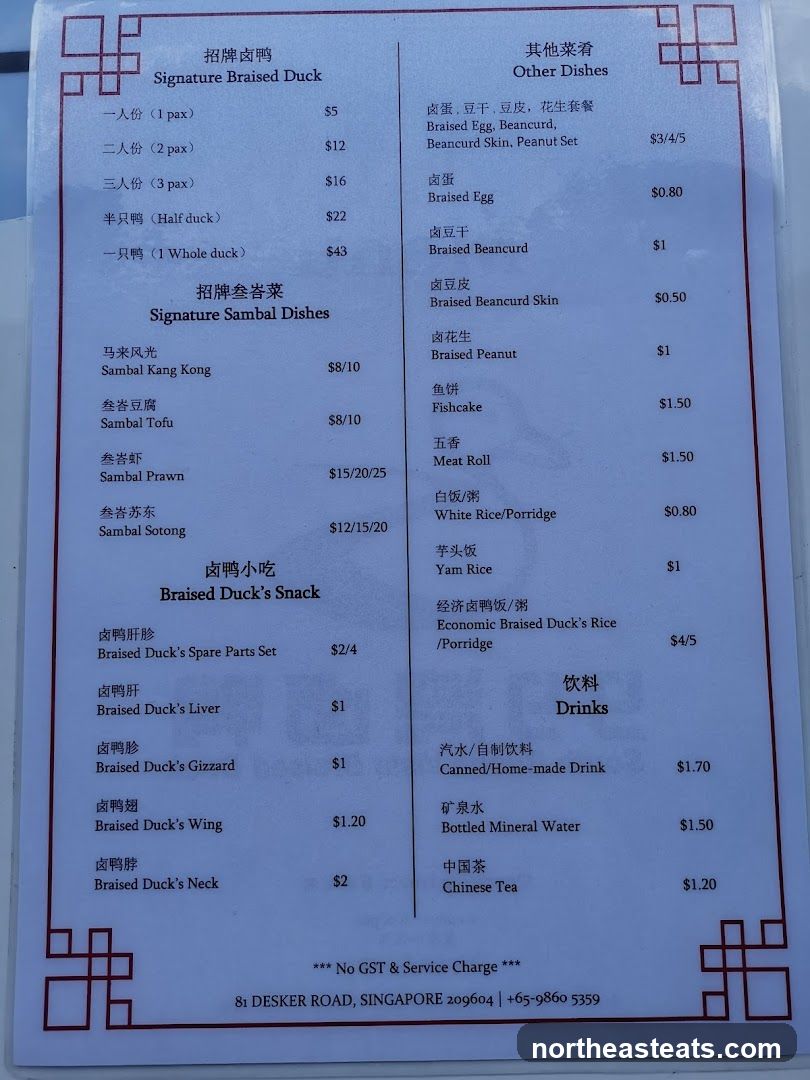 Signature Braised Duck & Other Dishes