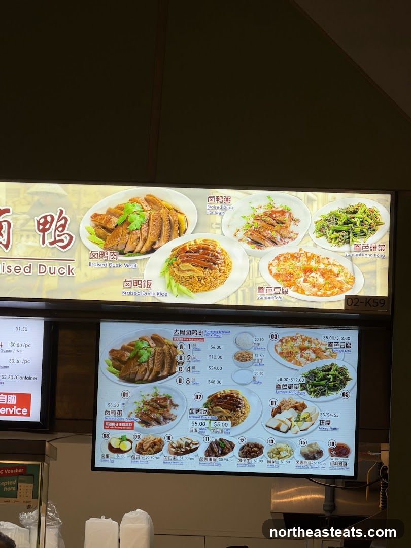 Braised Duck Menu