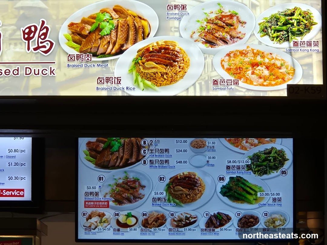 Braised Duck Menu