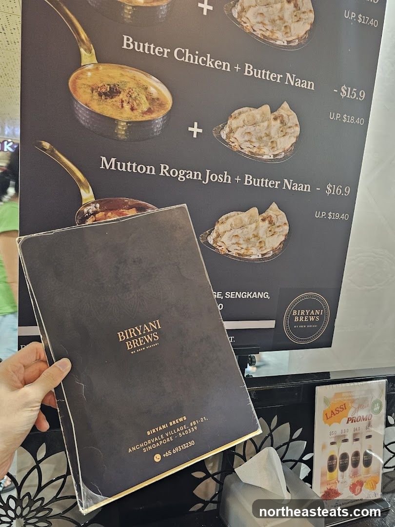 Biryani Brews Menu and Lassi Promo