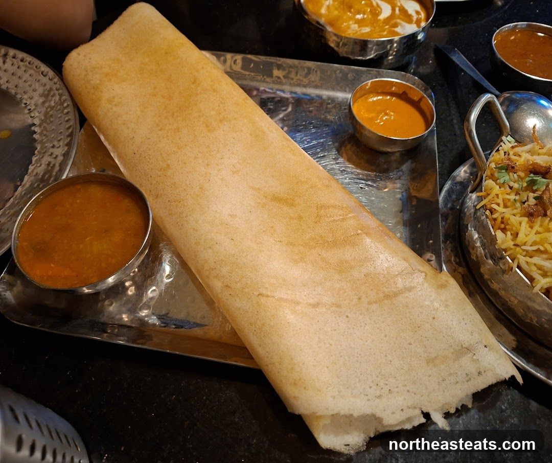 Dosa with Sambar and Chutney