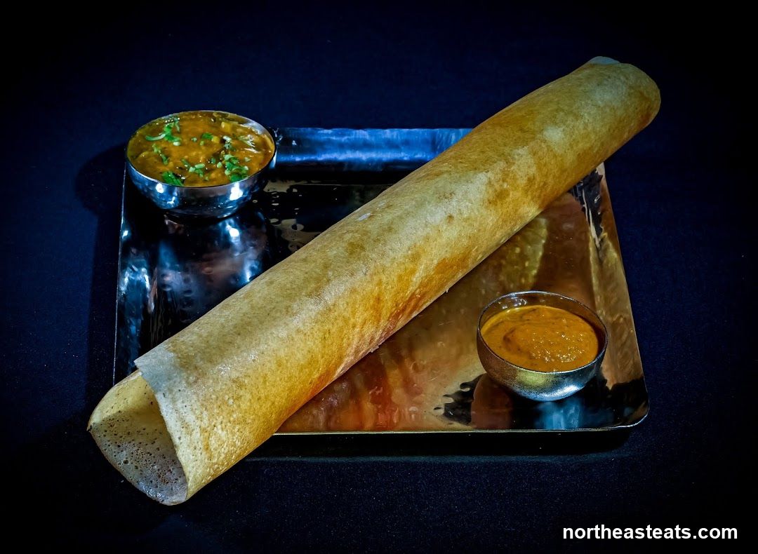 Dosa with Chutney and Sambar