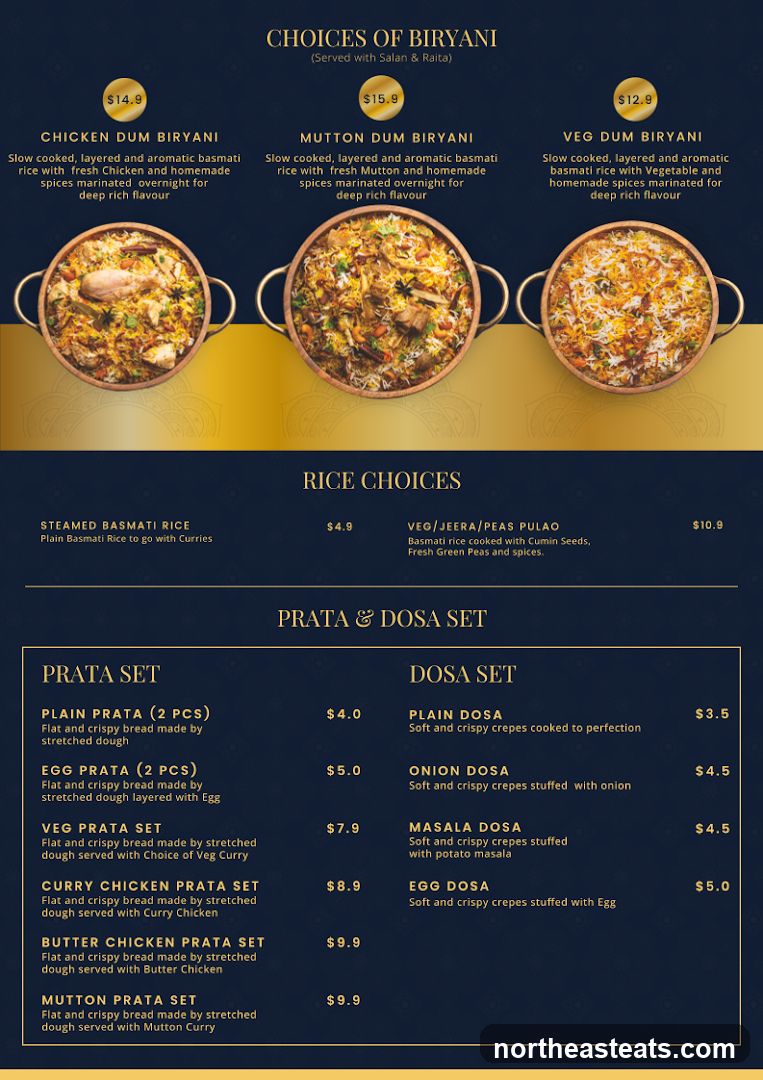 Choices of Biryani