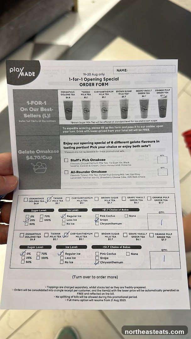 Play Made Order Form
