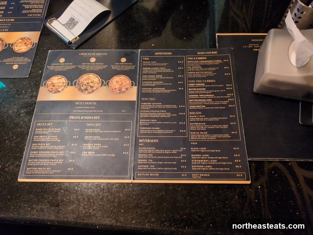 Main Course Menu