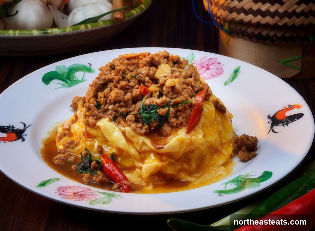 Minced Pork Omelette Rice