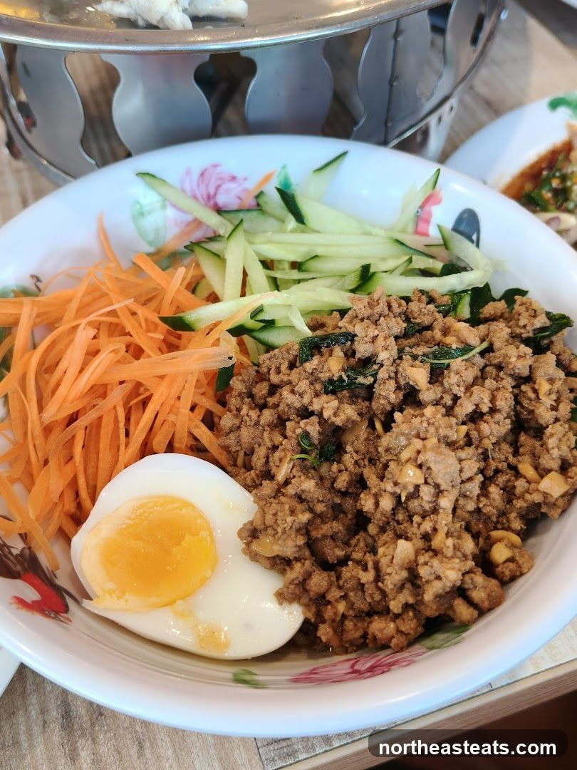 Minced Meat Bowl with Egg and Vegetables