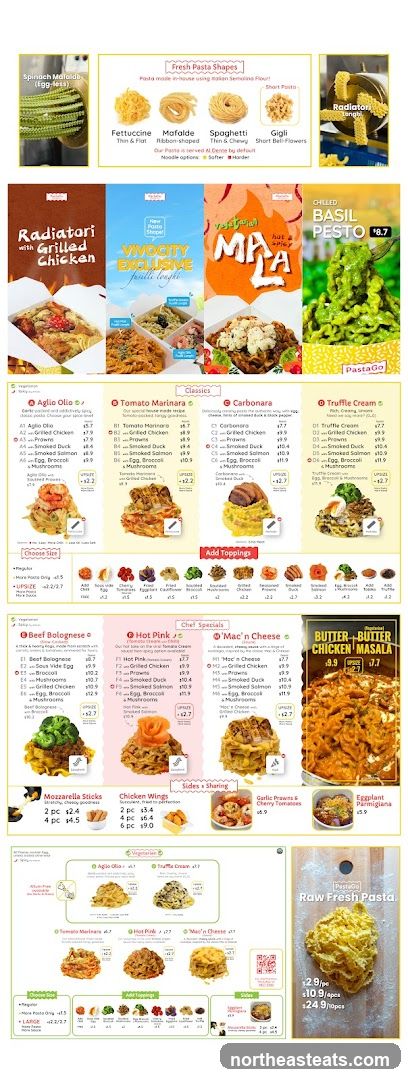 PastaGo Menu