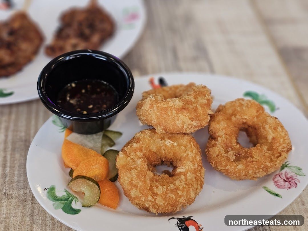 Fried Shrimp Rings with Dipping Sauce