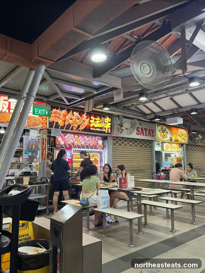 Food stalls with outdoor seating