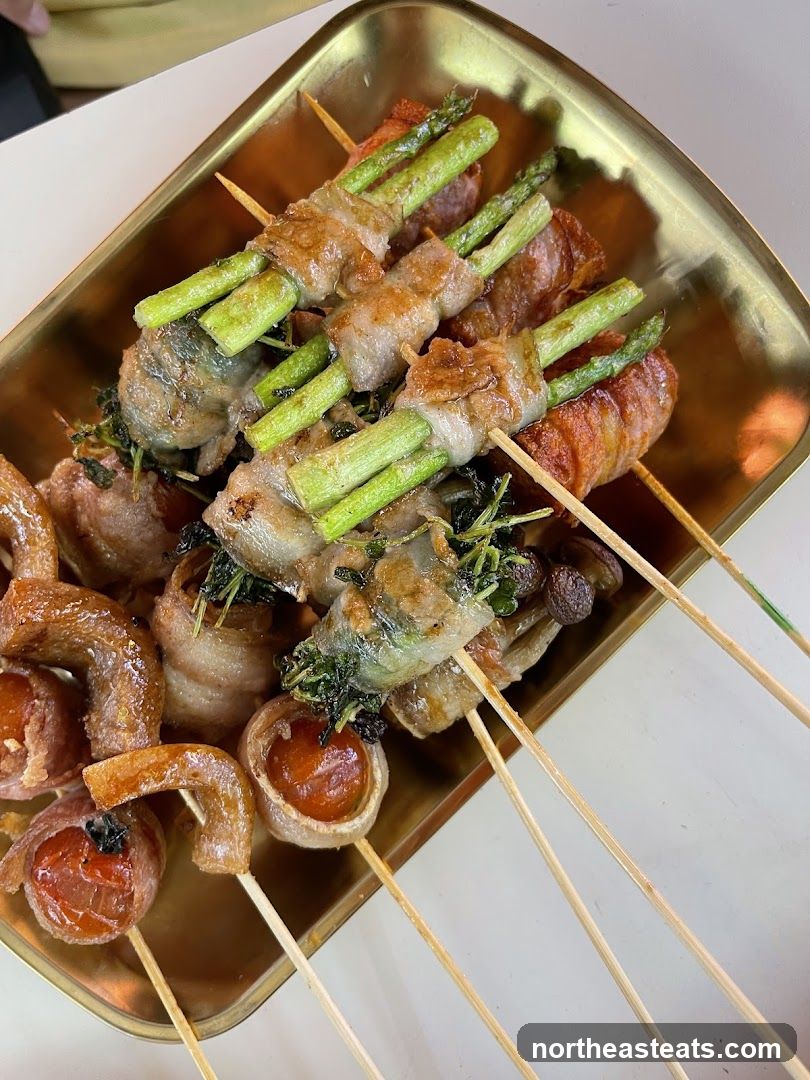 Skewers of food