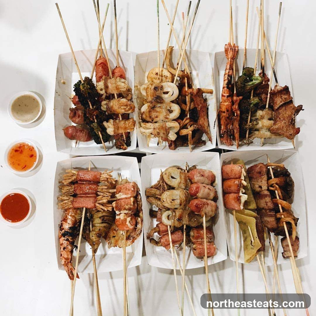 Assorted Skewers with Dipping Sauces