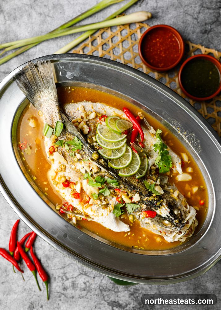 Steamed Fish with Lime and Chili