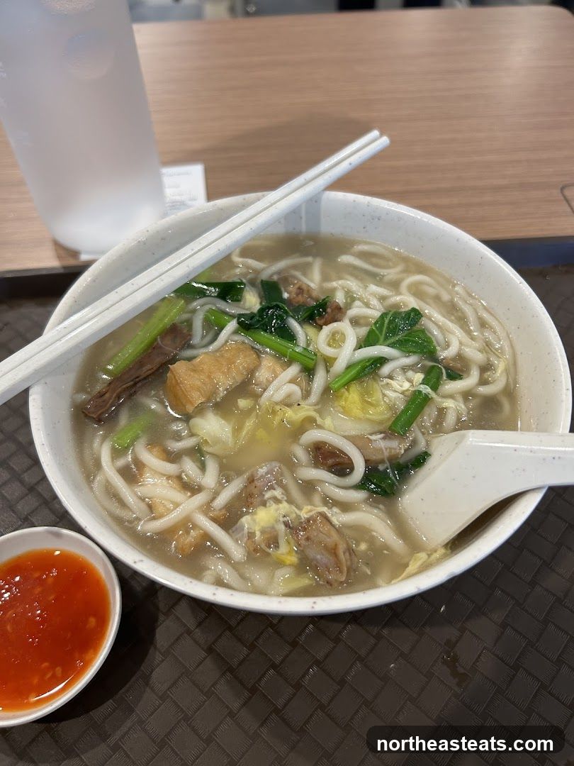 Noodle Soup with Chili Sauce
