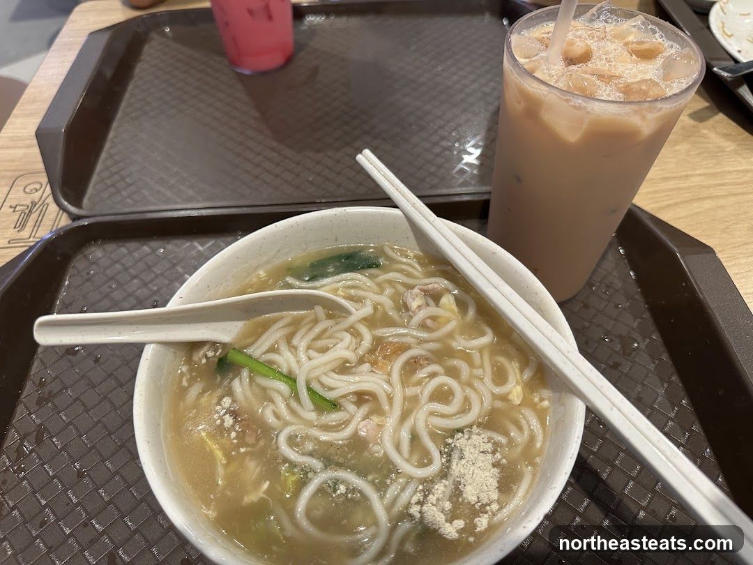 Noodle Soup and Drinks