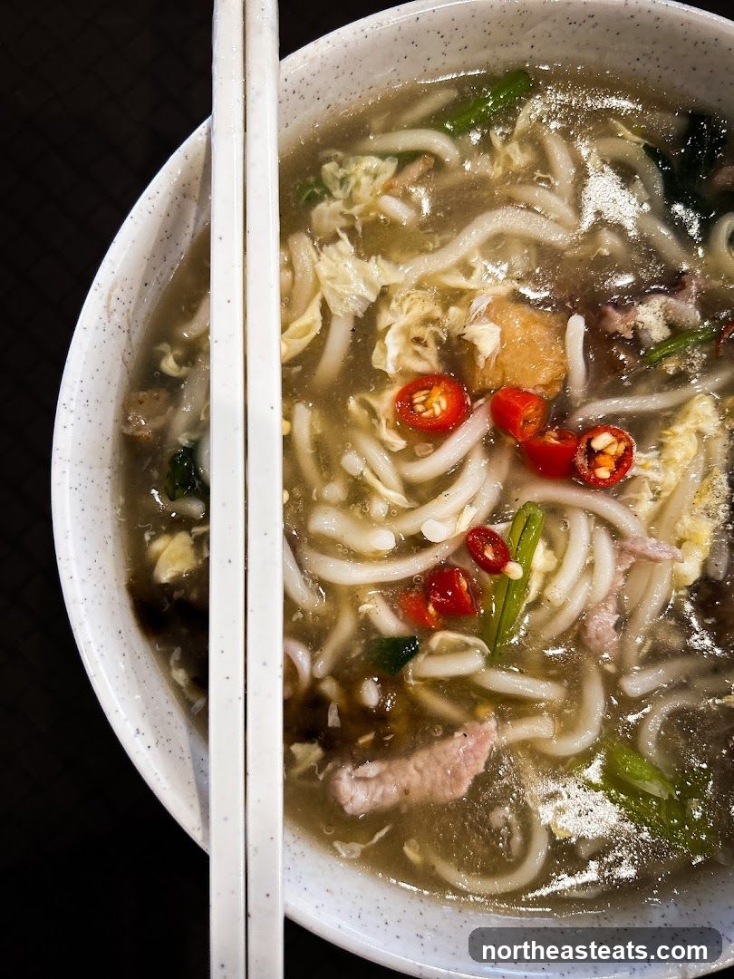 Noodle Soup with Chili and Egg