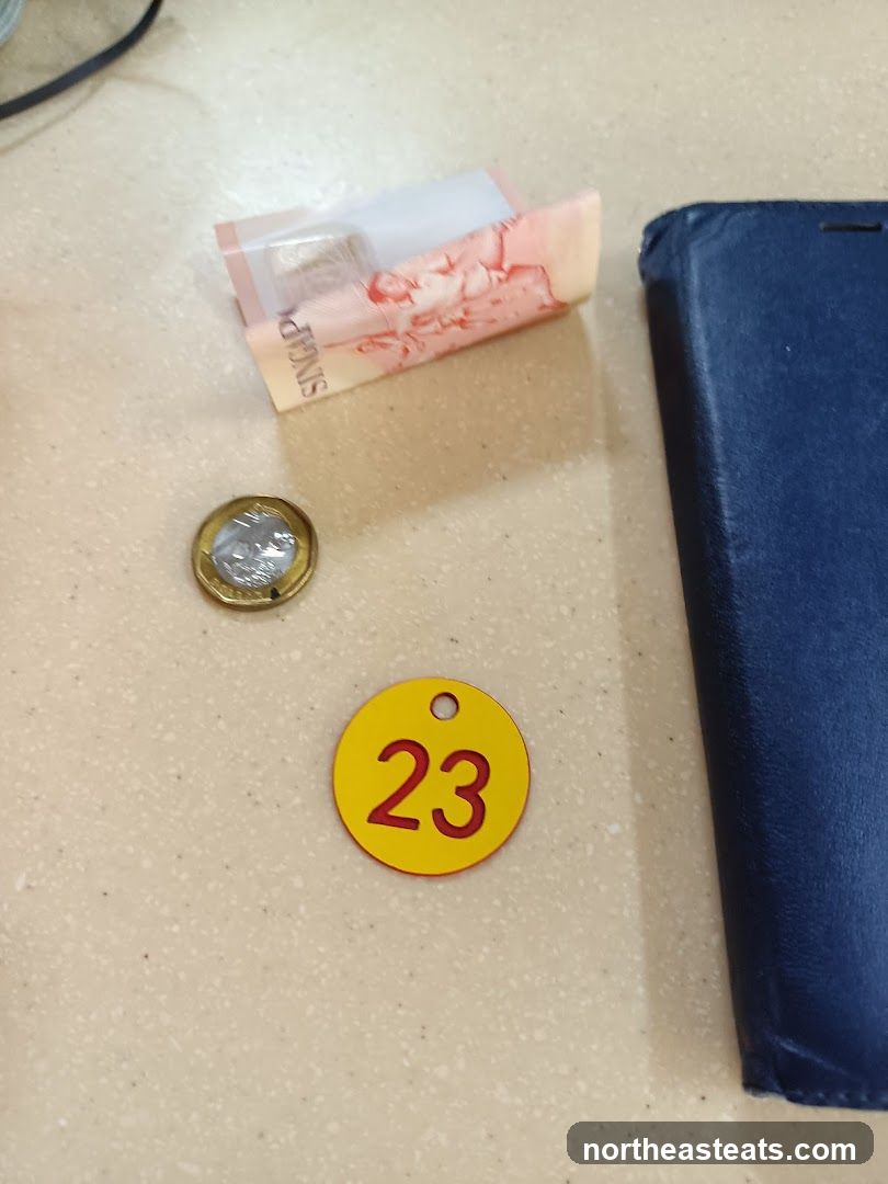 Money and a numbered tag