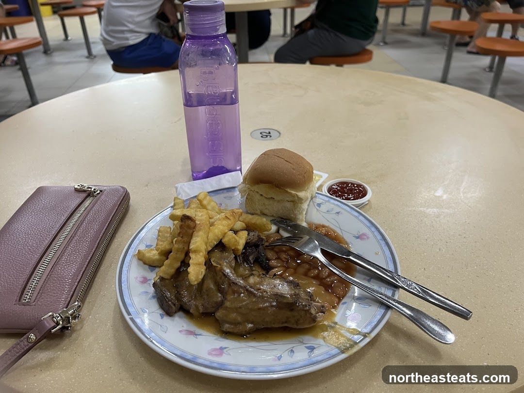 Meal with Fries and Beans