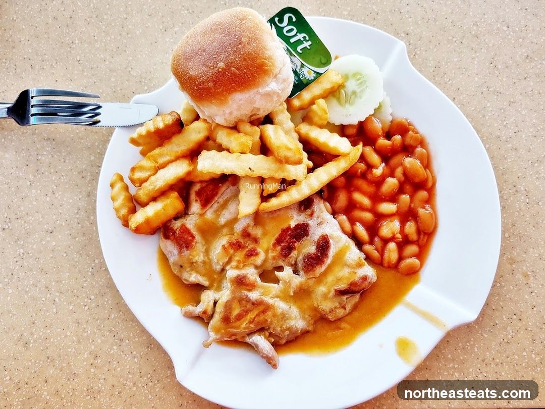 Chicken with Fries and Beans