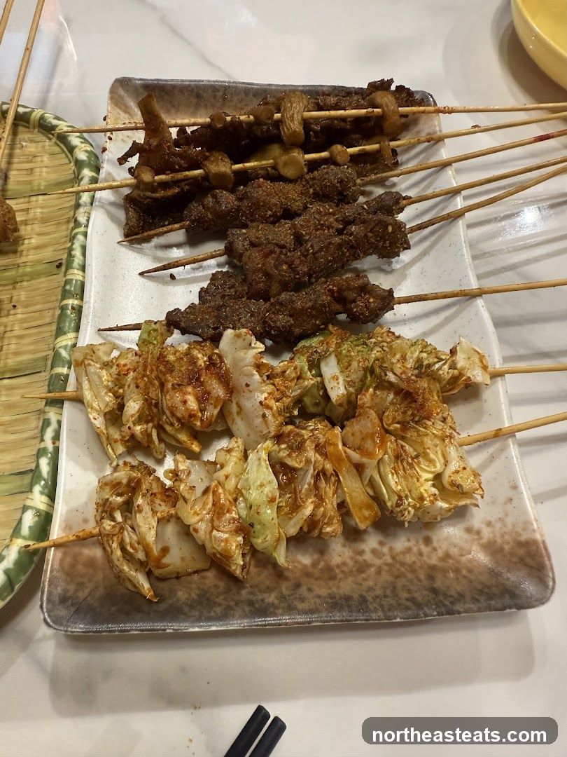 Skewers of Meat and Cabbage
