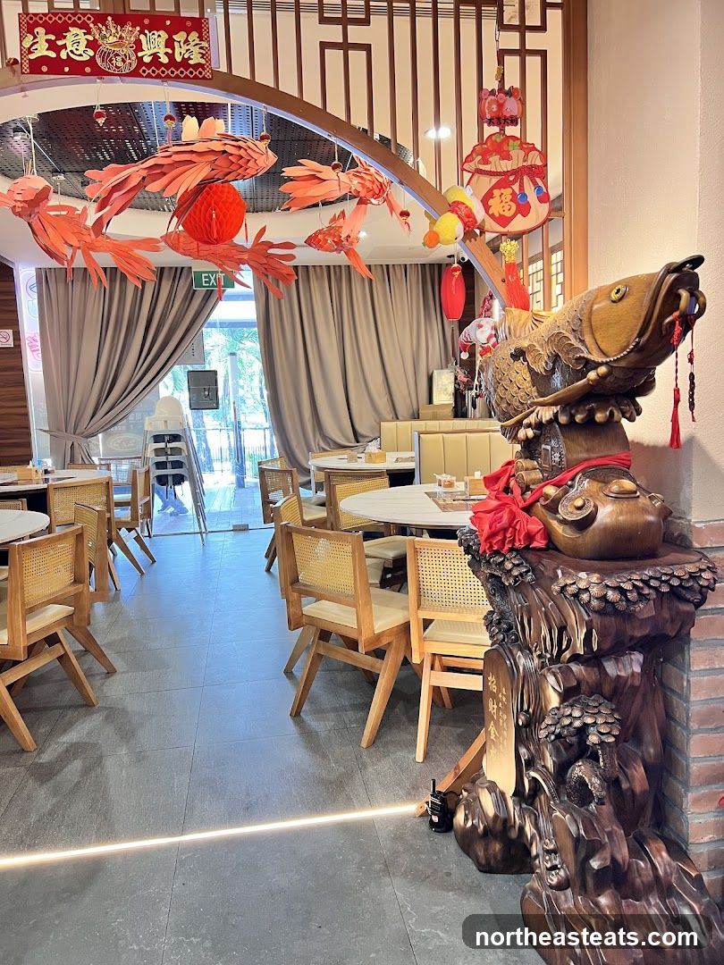 Restaurant Interior with Chinese Decorations