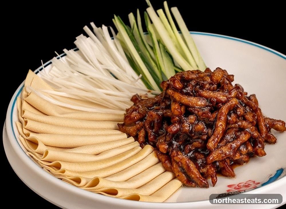 Shredded Pork with Tofu Skin and Cucumber