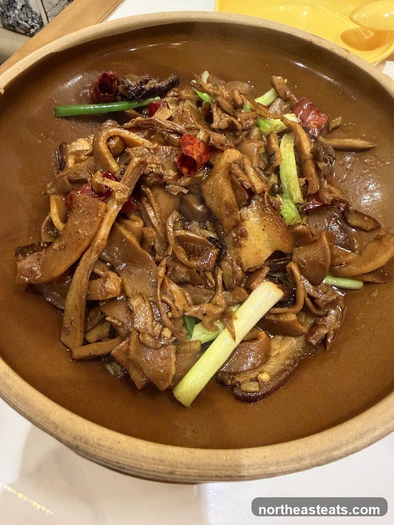 Stir-fried Mushrooms and Pork Belly