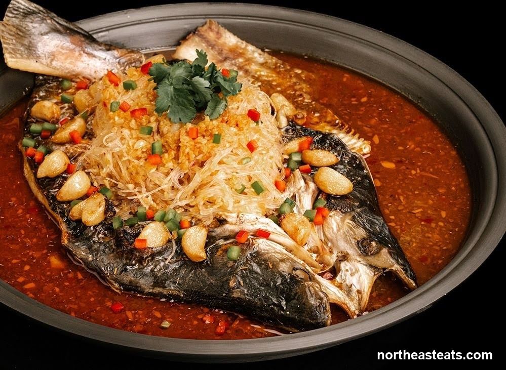 Steamed Fish with Garlic and Noodles