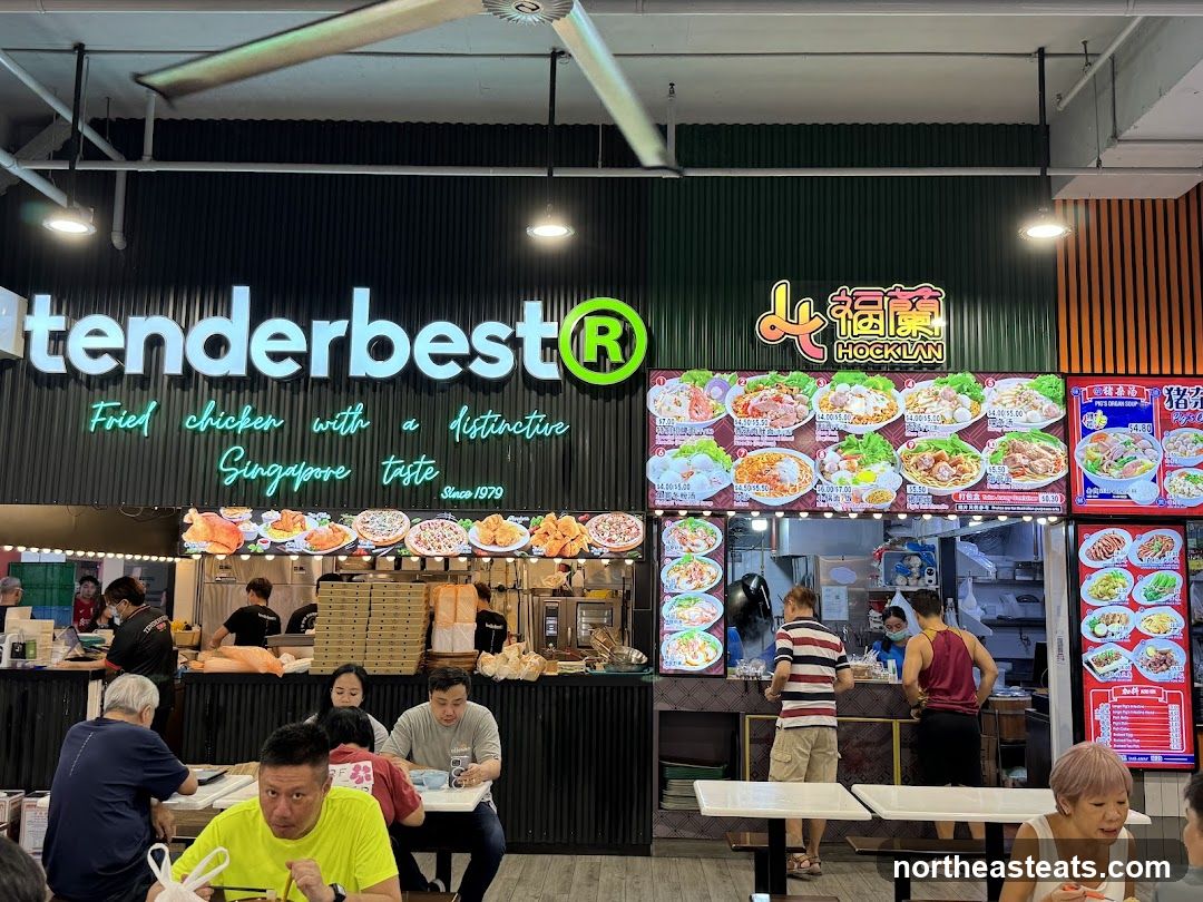 Food court with multiple food stalls