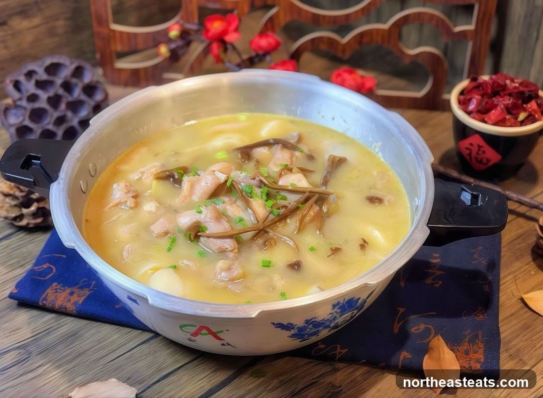 Stewed Dish with Meat and Mushrooms