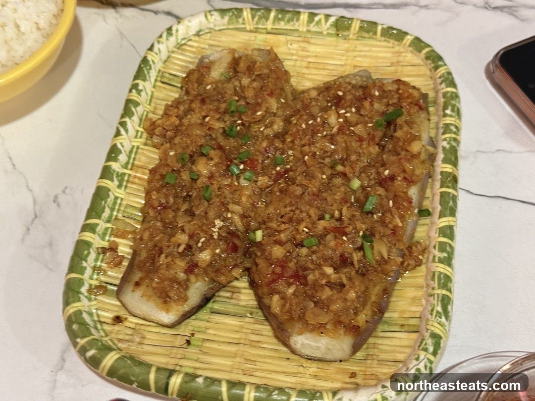 Steamed Eggplant with Toppings