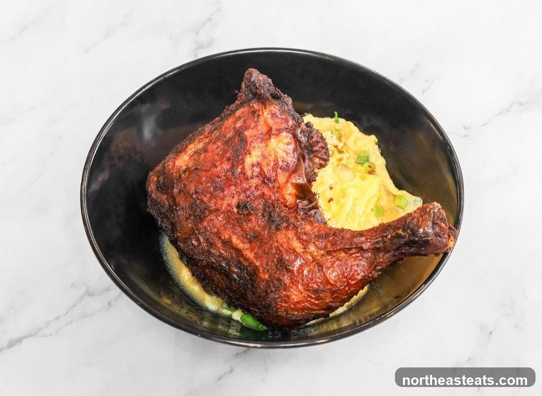 Roasted Chicken Leg with Mashed Potatoes