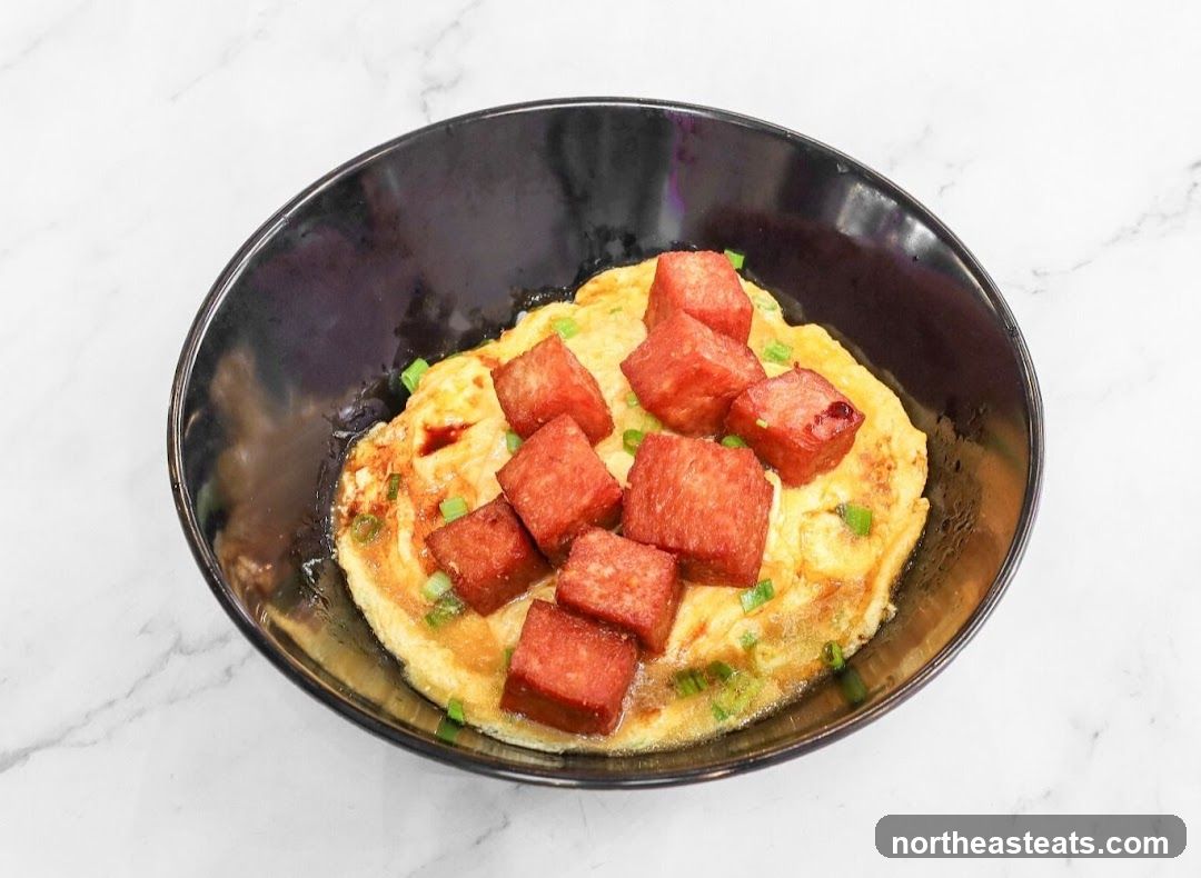 Spam and Egg Dish