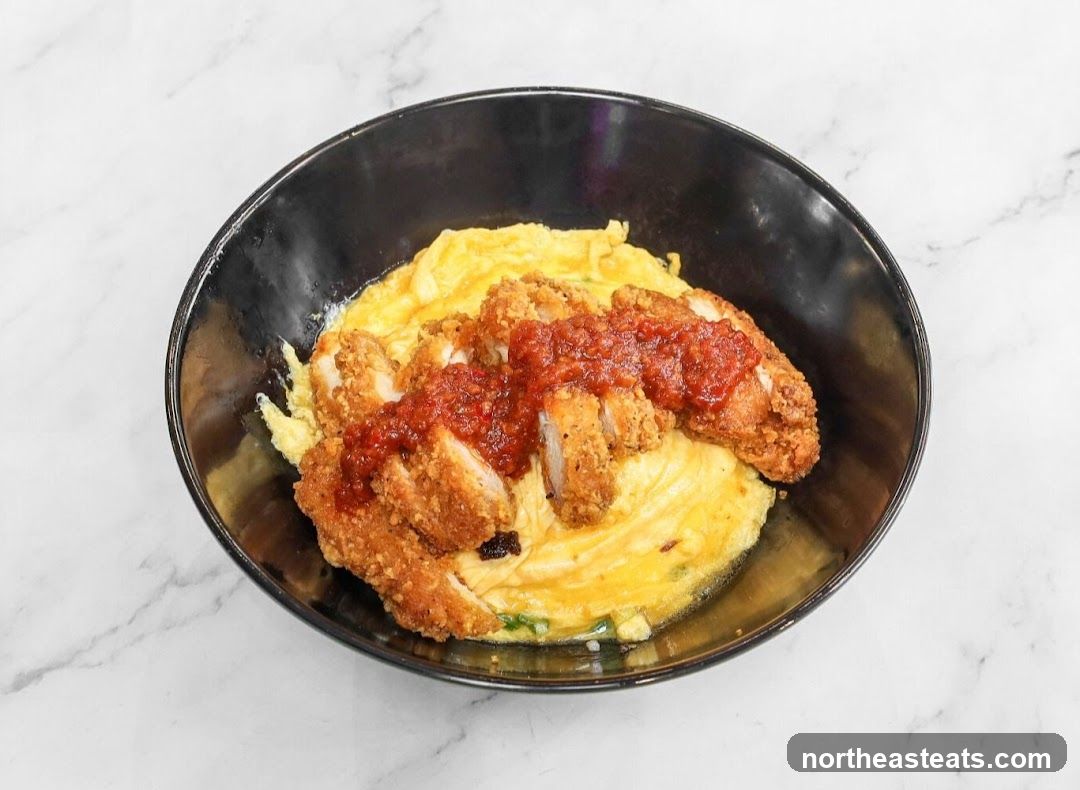 Fried Chicken and Egg Rice Bowl