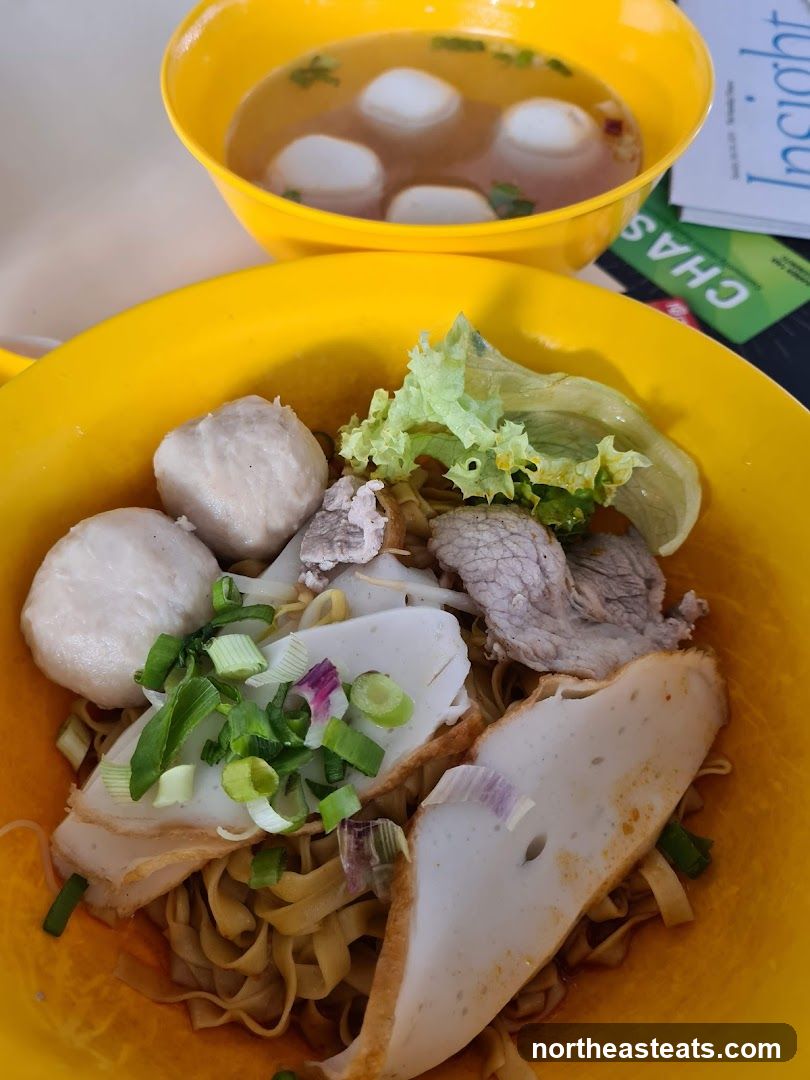 Noodles with Fish Balls and Sliced Meat