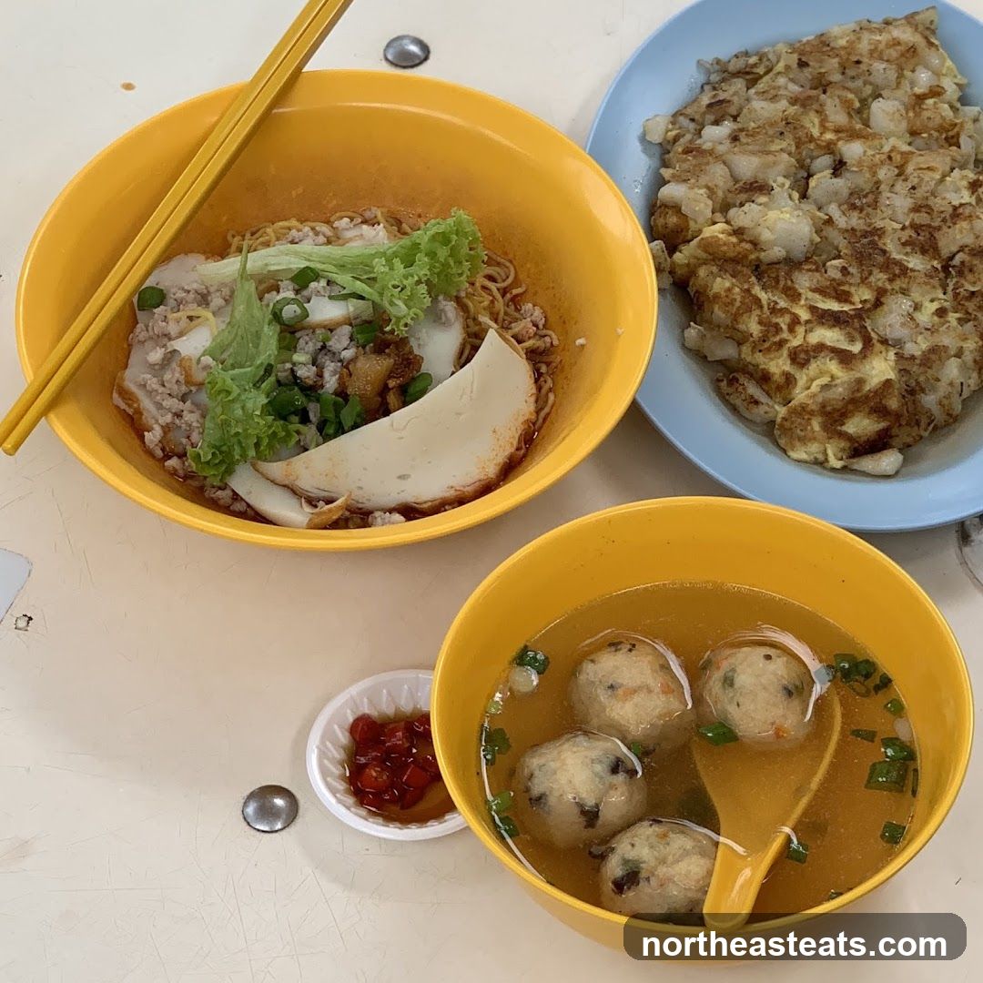 Noodles and Fried Dish