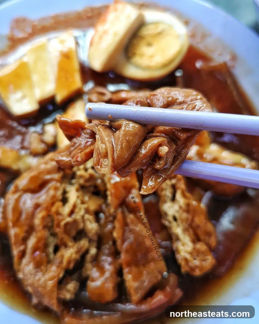Braised Pork Intestines with Tofu and Egg