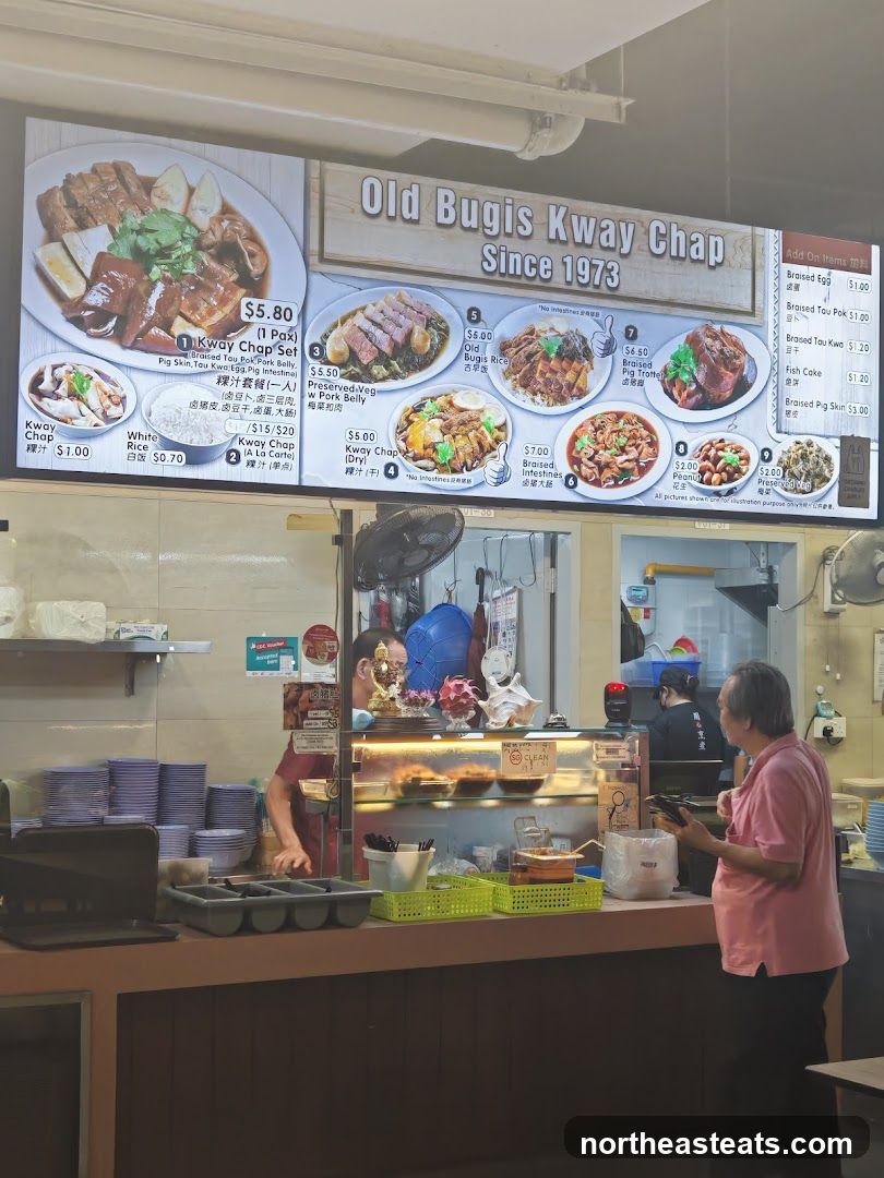 Old Bugis Kway Chap Menu