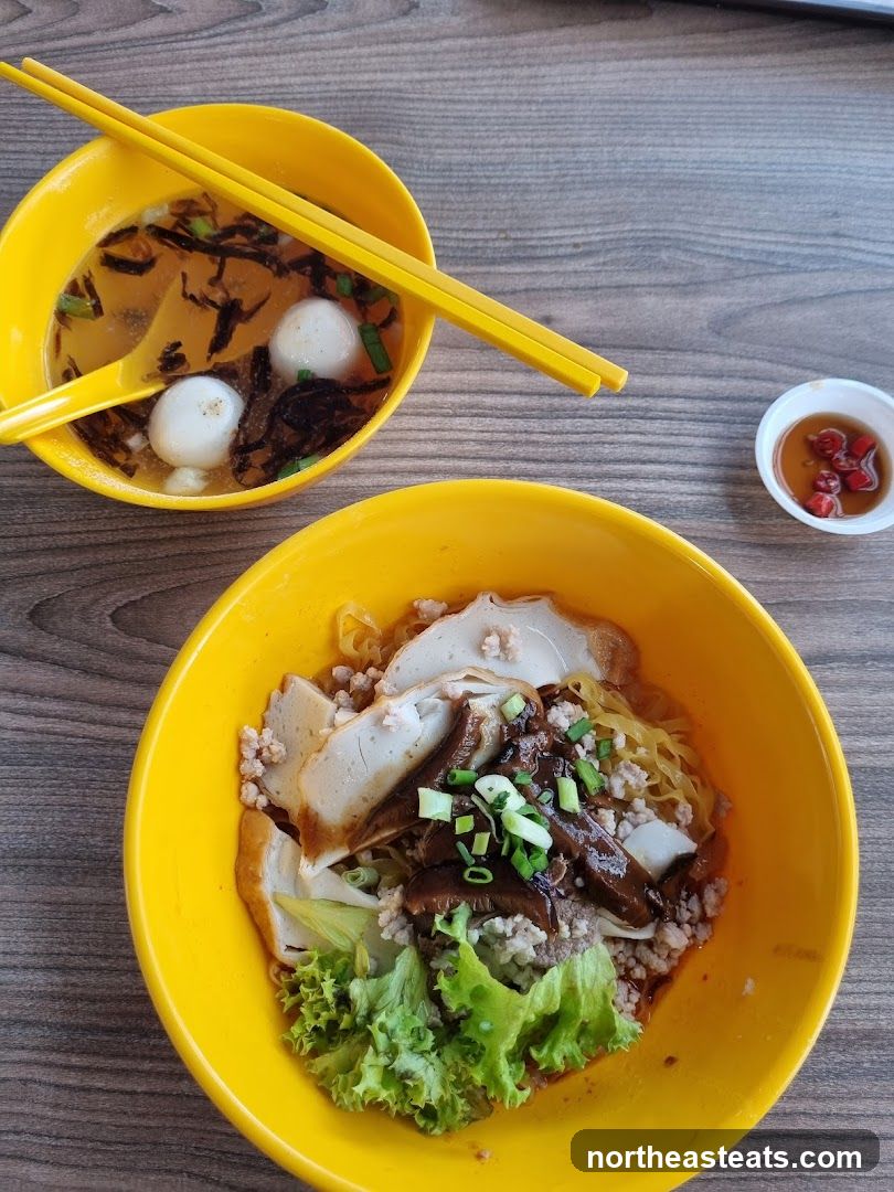 Noodles with Fish Balls and Meat