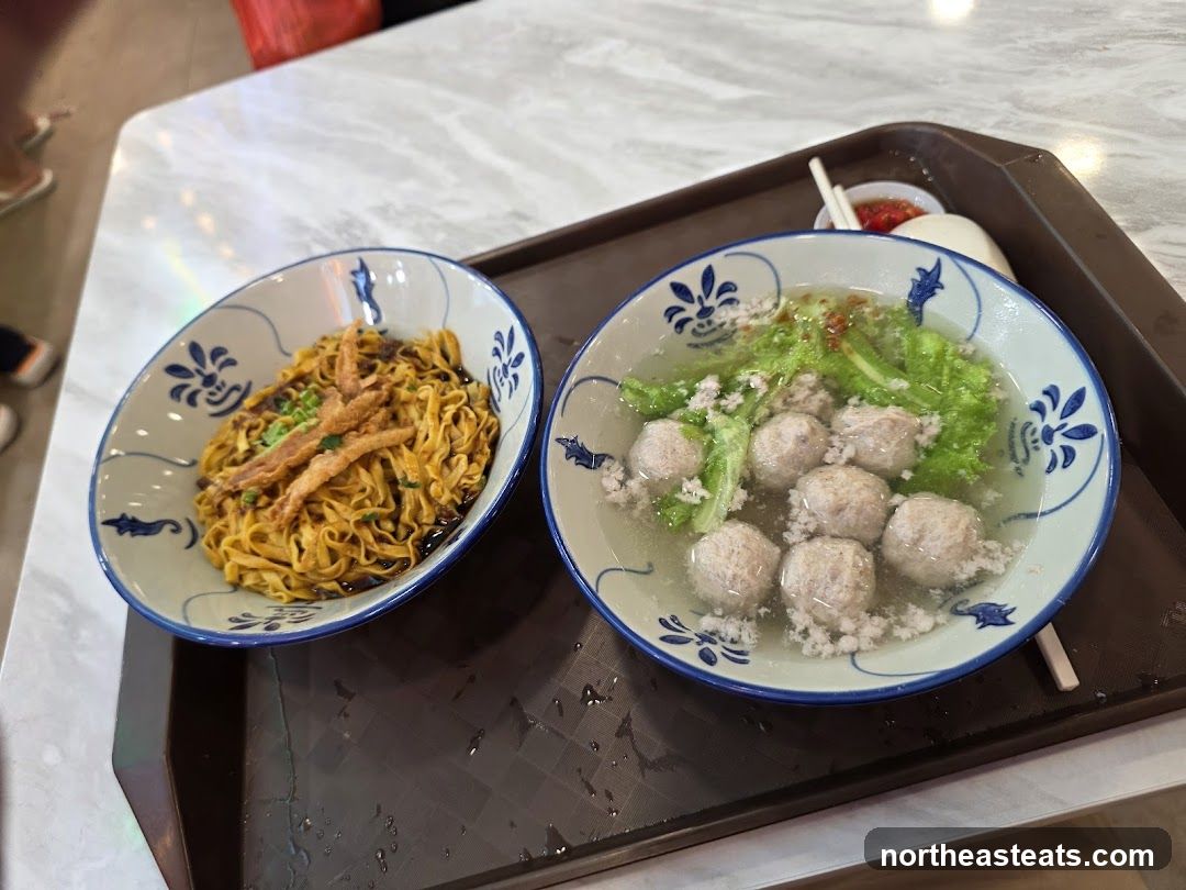 Noodles and Meatball Soup