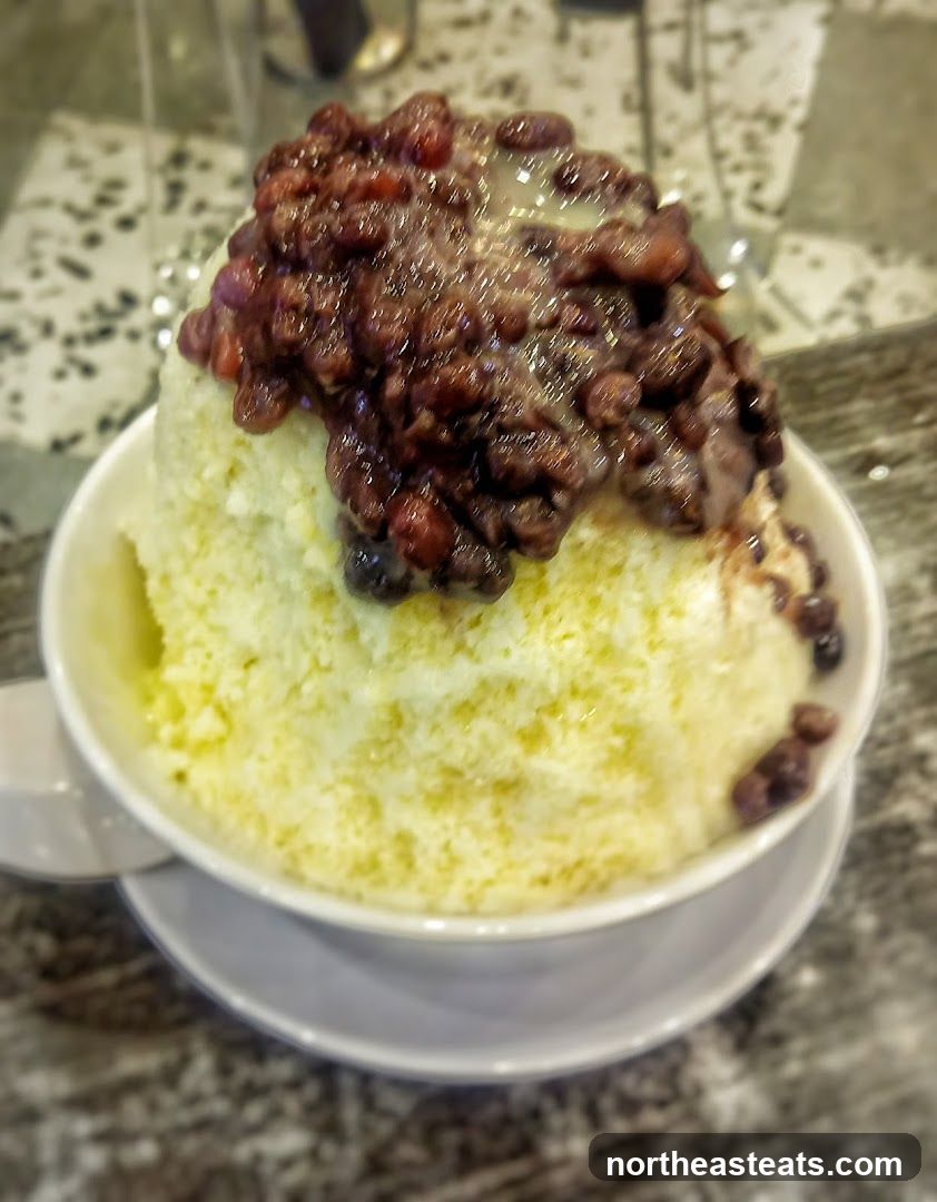 Shaved Ice Dessert with Red Beans