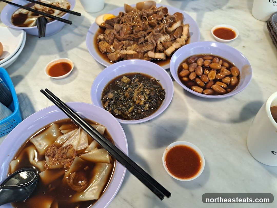 Table with various dishes